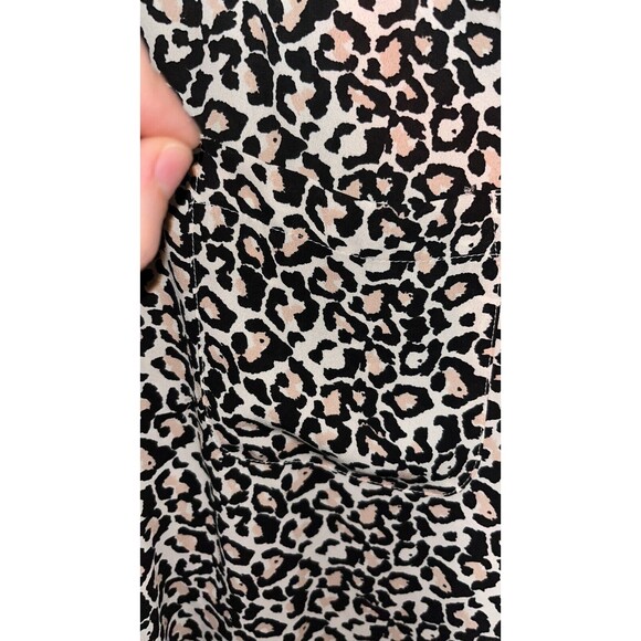 Women’s Ann Taylor Loft cheetah print button down blouse size small work career - Picture 4 of 7